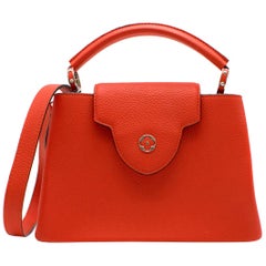 Louis Vuitton - Sac porté épaule Capucines BB rouge