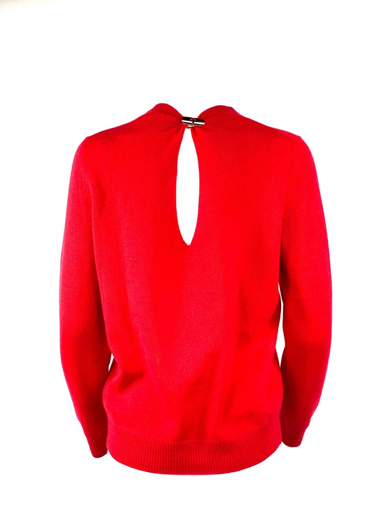 Louis Vuitton Tricolor Knit High Neck Pullover Bright Red. Size XL