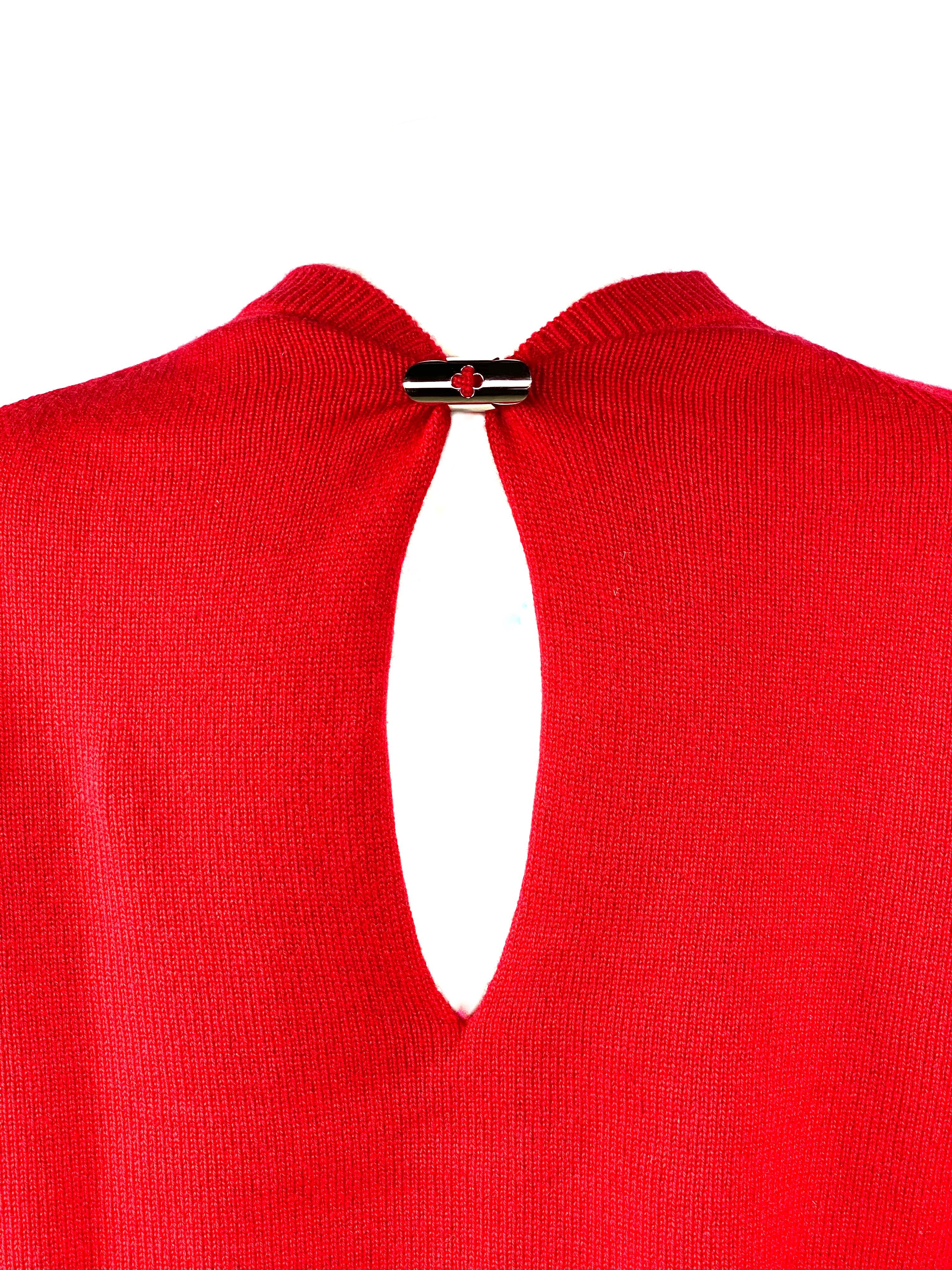 louis vuitton red sweater