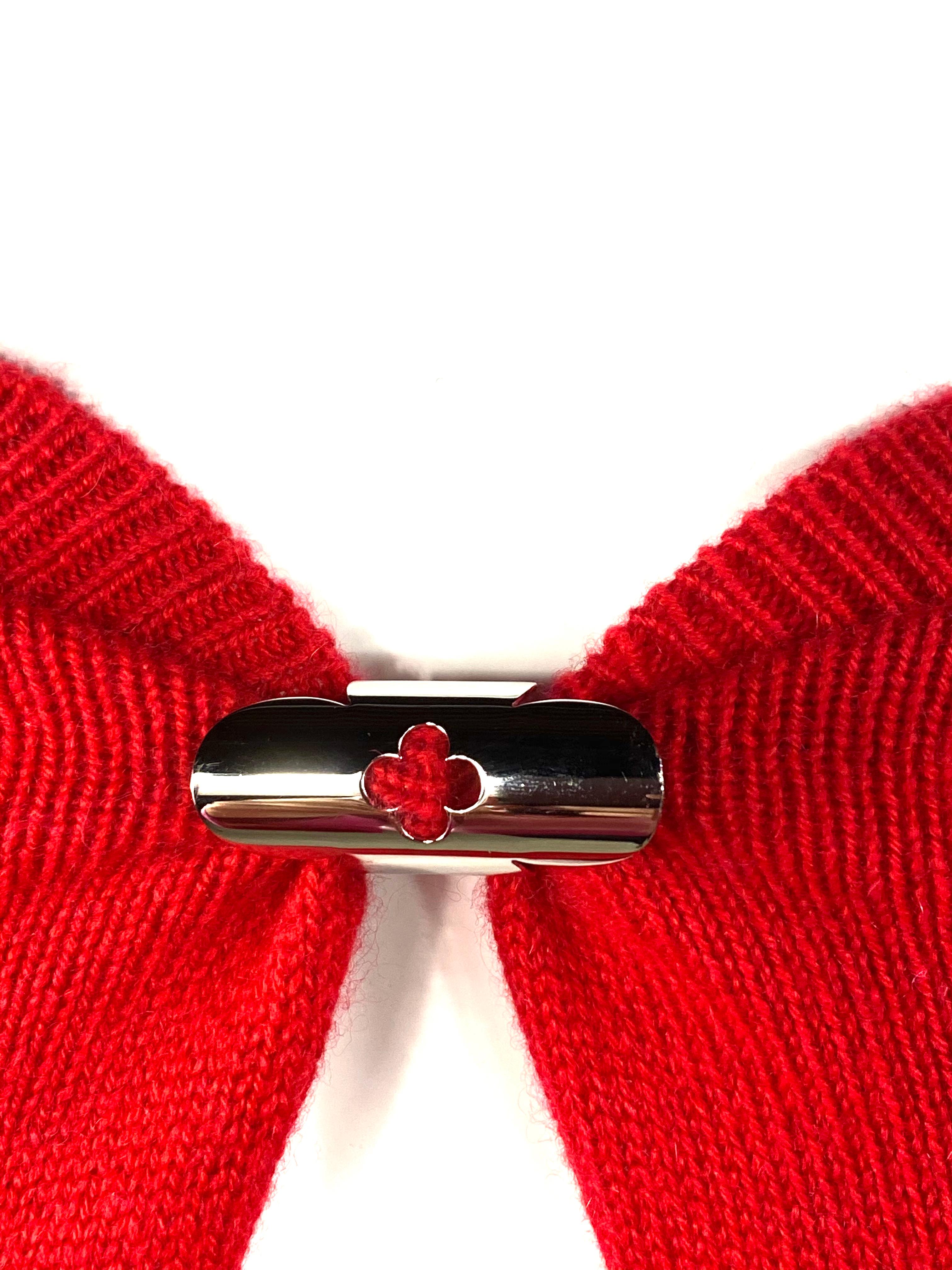 red lv sweater
