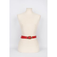 Louis Vuitton Red Cob Leather Belt