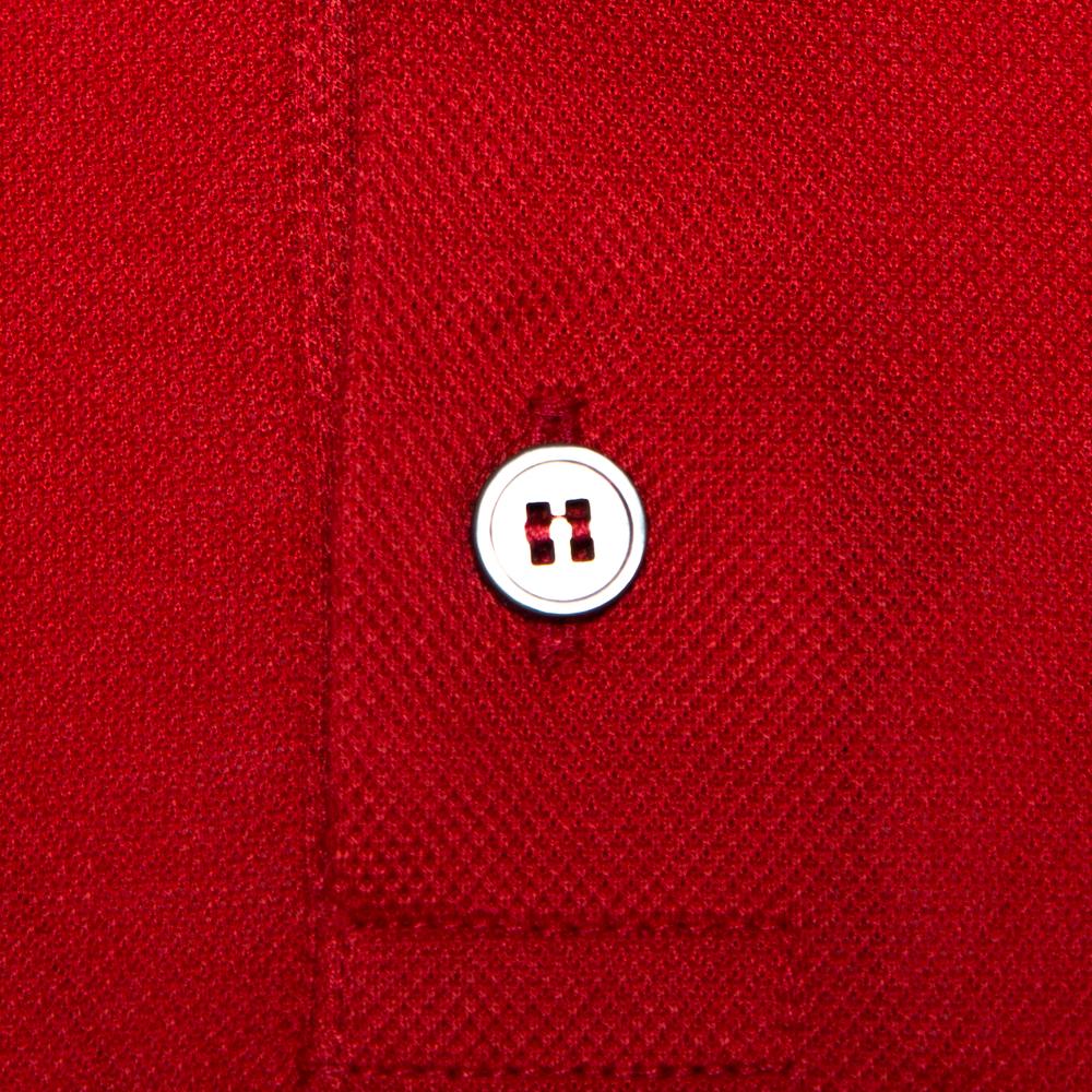 Louis Vuitton Red Cotton Pique Short Sleeve Polo T-Shirt M In New Condition In Dubai, Al Qouz 2