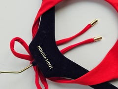 Louis Vuitton - Red Cut-Out Monogram Halter Neck Swimsuit/FR36 one-piece LV logo