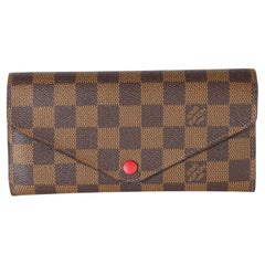 Louis Vuitton Red Damier Ebene Canvas Josephine Wallet