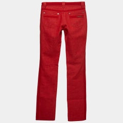 Louis Vuitton Red Denim Jeans S Waist 30"