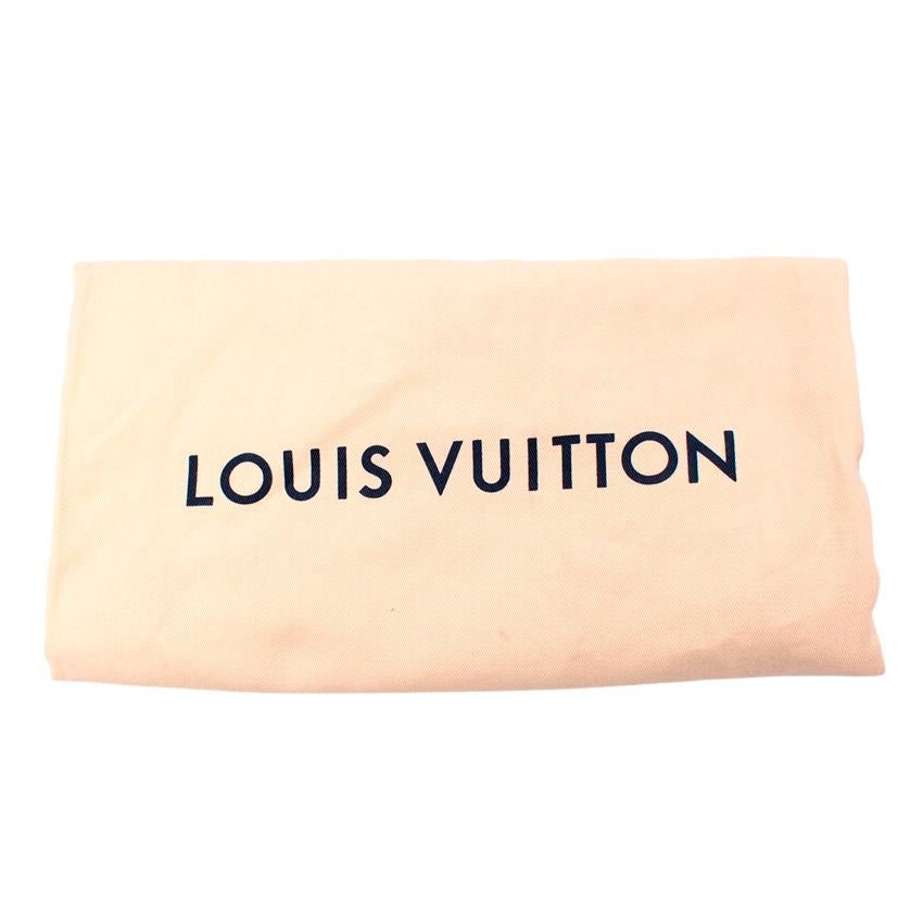 Louis Vuitton Red Denim & Suede Crossover Wedge Sandals 3