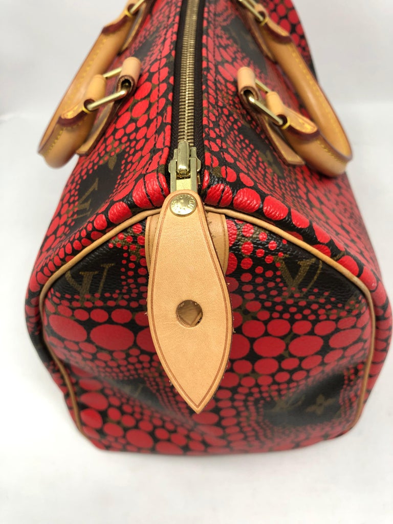 Louis Vuitton Red Dots Yayoi Kusama Speedy 30 For Sale at 1stdibs