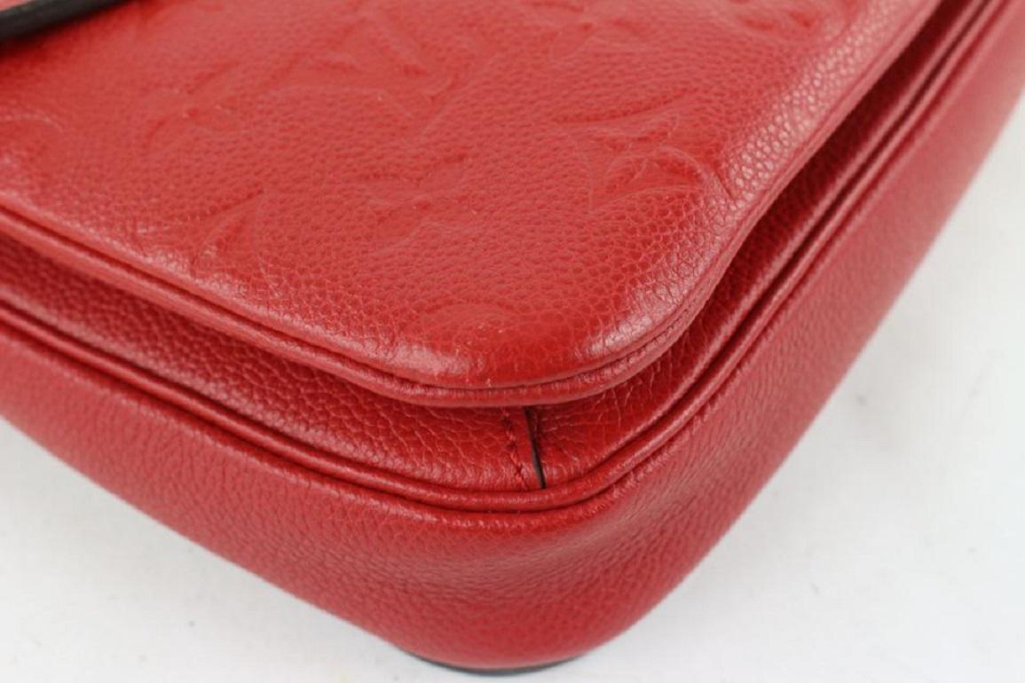 Louis Vuitton Red Empreinte Cerise Leather Monogram Pochette Metis Bag 598lvs615 3