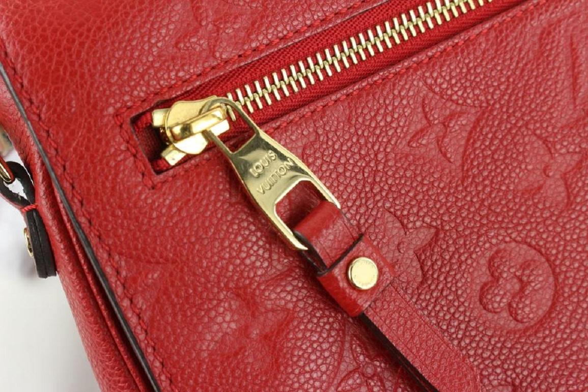 Louis Vuitton Red Empreinte Cerise Leather Monogram Pochette Metis Bag 598lvs615 4