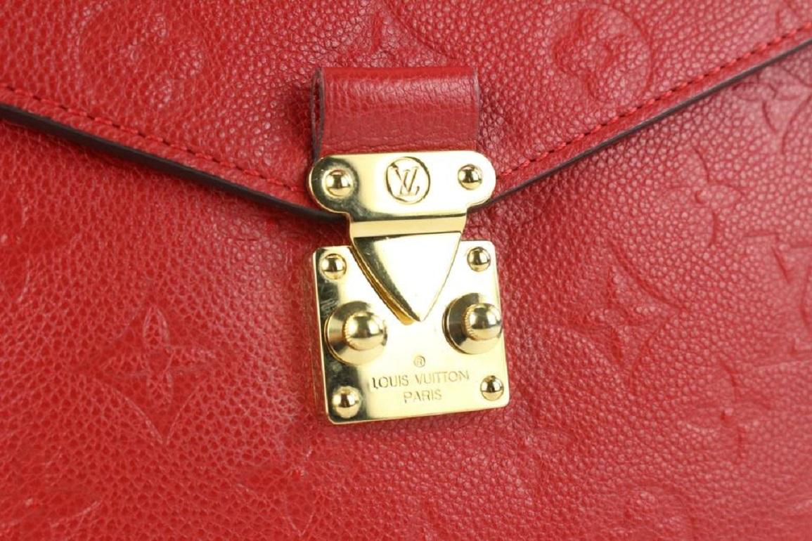 Louis Vuitton Red Empreinte Cerise Leather Monogram Pochette Metis Bag 598lvs615 5