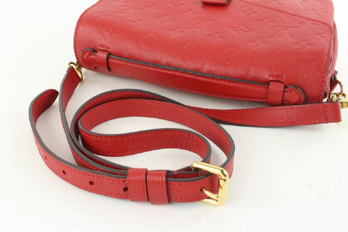 Louis Vuitton Red Empreinte Cerise Leather Monogram Pochette Metis Bag 598lvs615 1