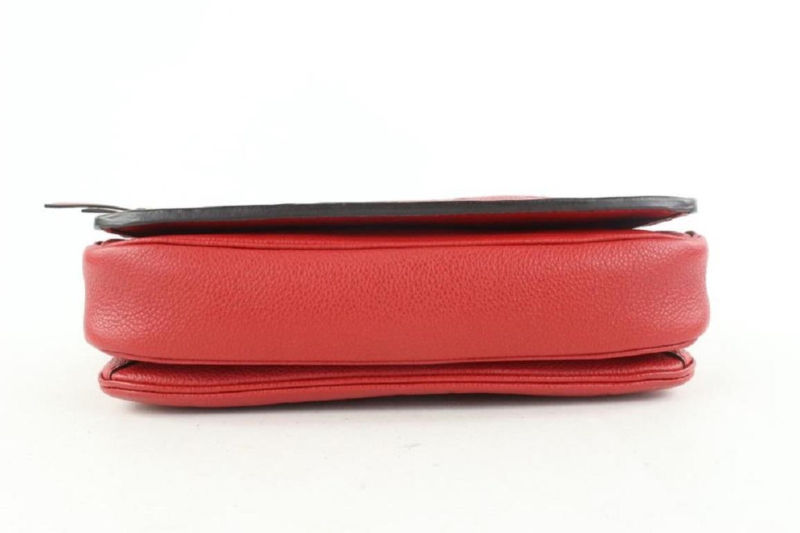Louis Vuitton Red Empreinte Cerise Leather Monogram Pochette Metis Bag 598lvs615 2