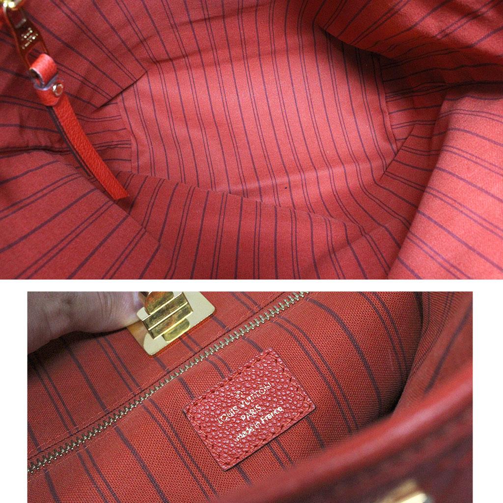 Louis Vuitton Red Empreinte Citadine PM Tote Bag w/ Attached Pochette 3