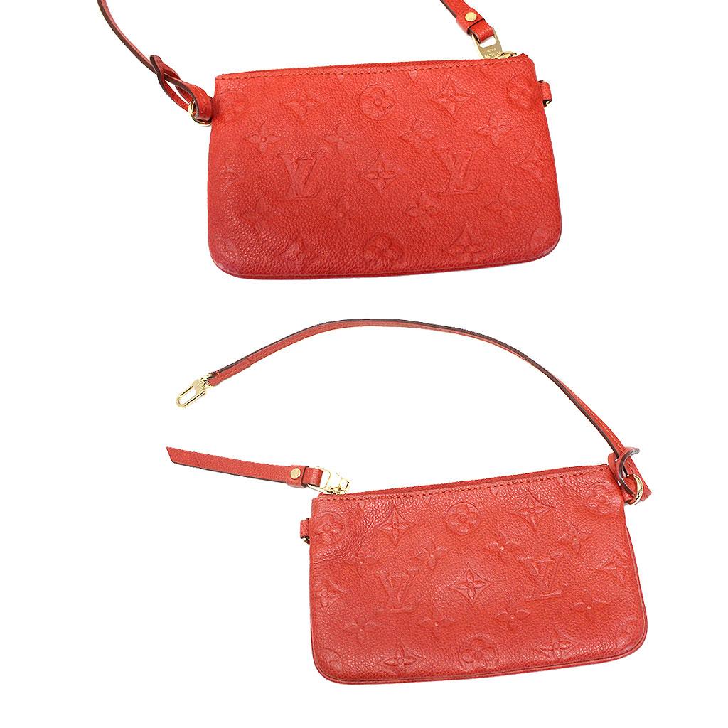 Louis Vuitton Red Empreinte Citadine PM Tote Bag w/ Attached Pochette 5