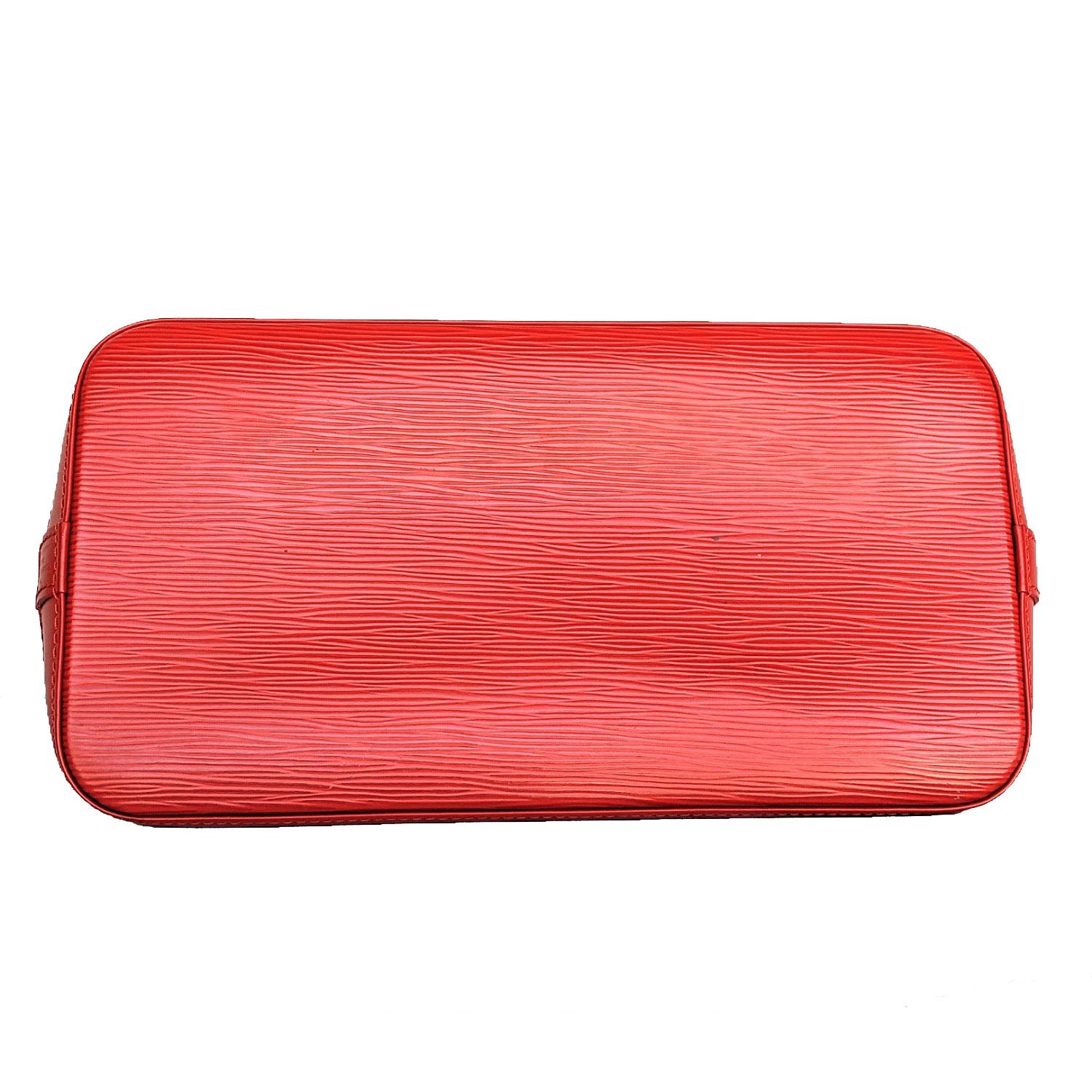 Women's Louis Vuitton Red EPI Alma PM Handbag Satchel