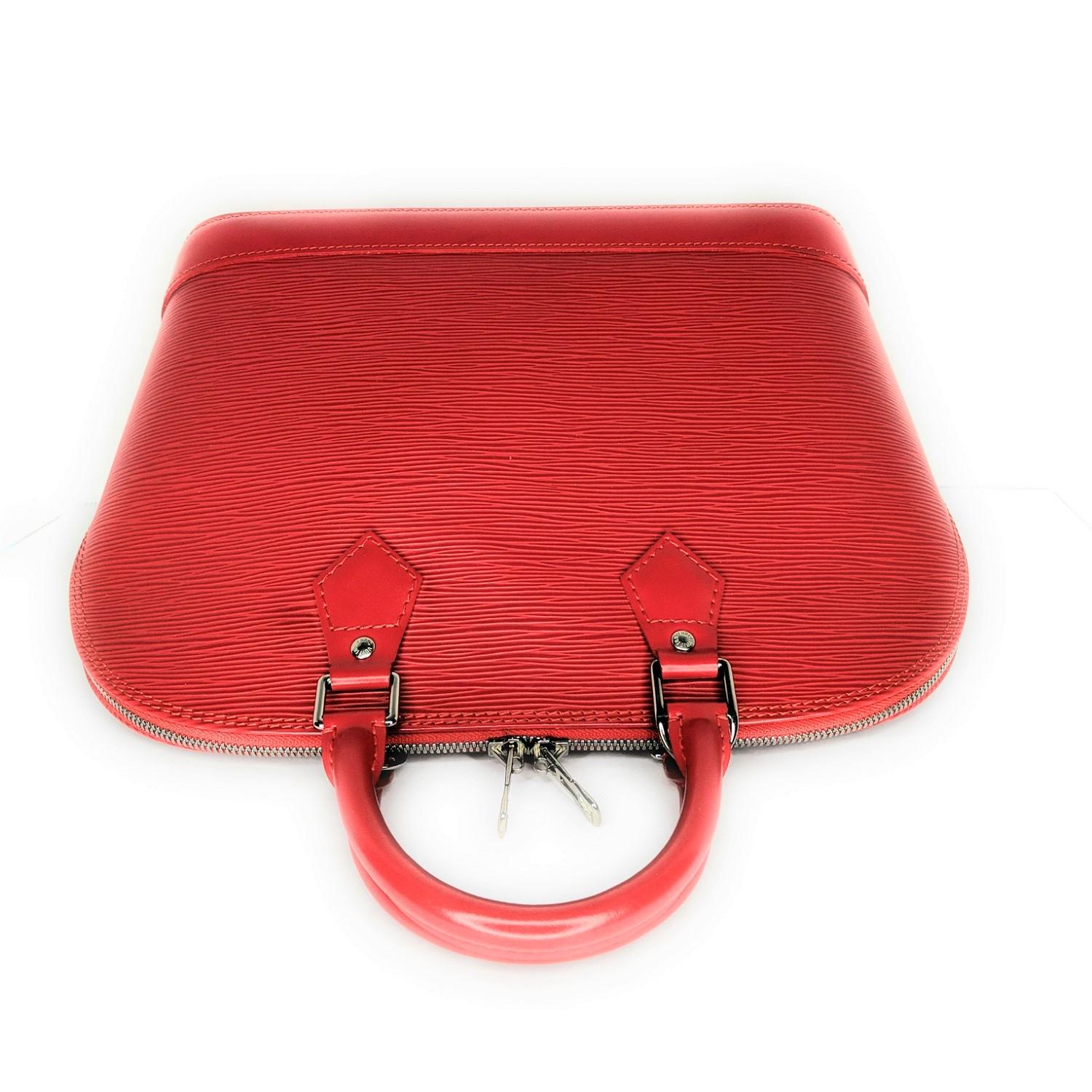 Louis Vuitton Red EPI Alma PM Handbag Satchel 1