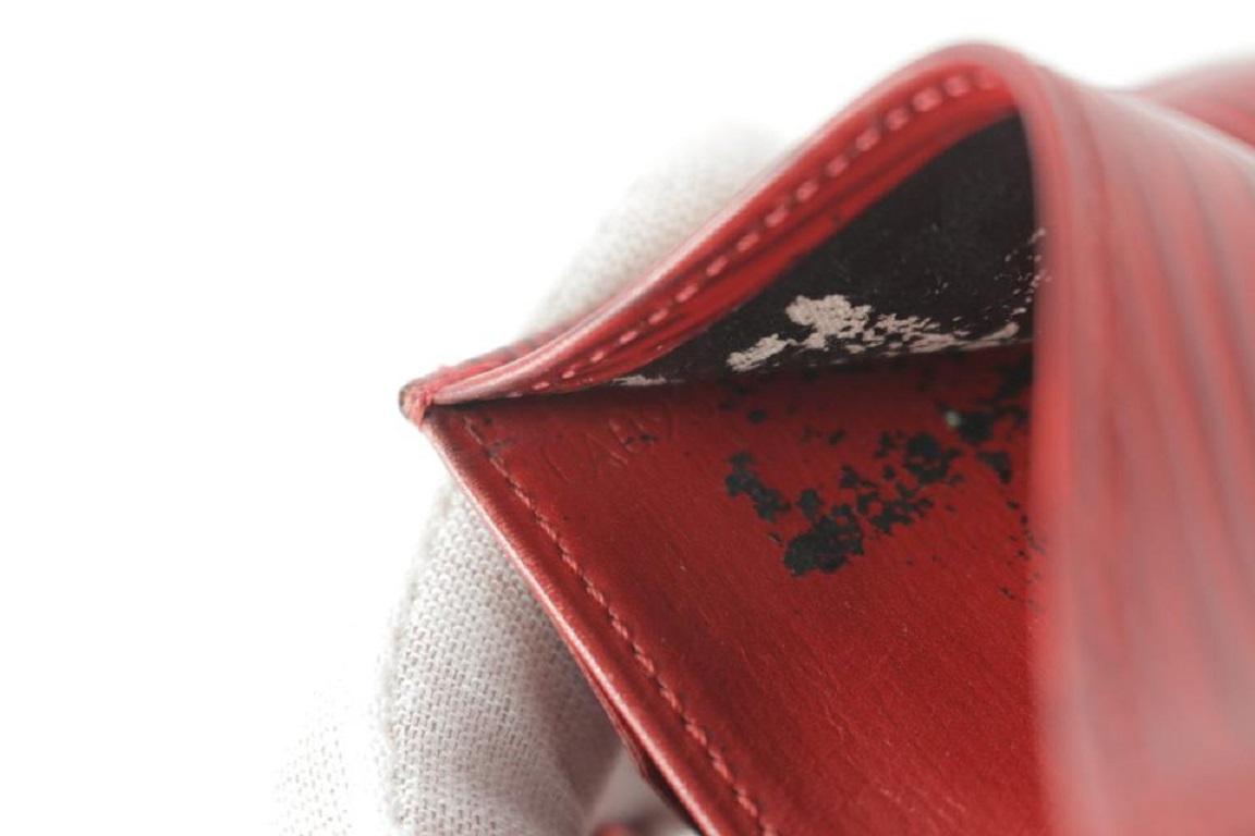 Louis Vuitton Red Epi Card Case Snap Pouch 1lk1210 Wallet For Sale 3