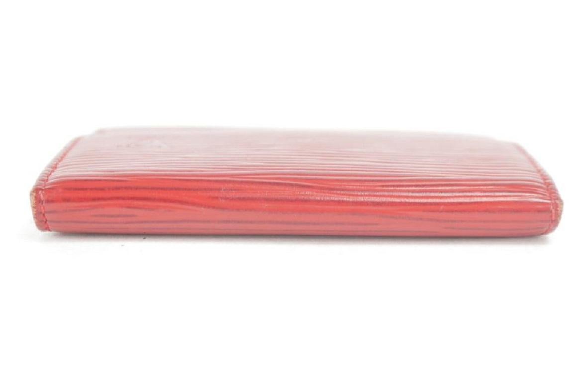 Louis Vuitton Red Epi Card Case Snap Pouch 1lk1210 Wallet For Sale 5