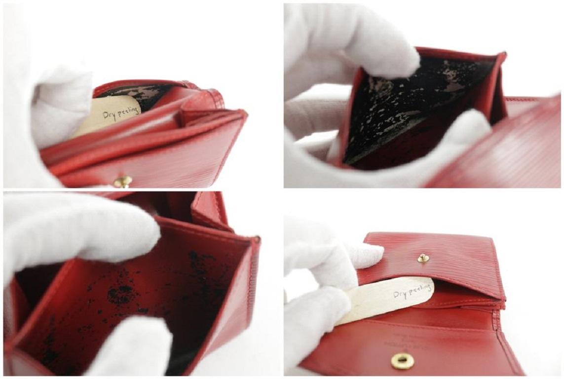 Rote Epi Kartenetui Snap Pouch von Louis Vuitton 1lk1210 Brieftasche (Orange) im Angebot