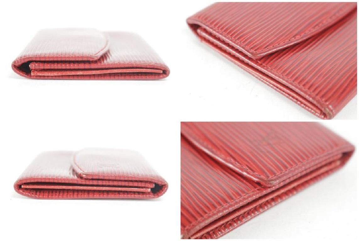 Orange Louis Vuitton Red Epi Card Case Snap Pouch 1lk1210 Wallet For Sale