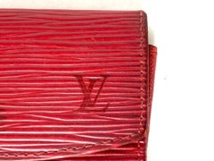 Louis Vuitton Red Epi Change Pouch Coin Purse 25lv613 Wallet