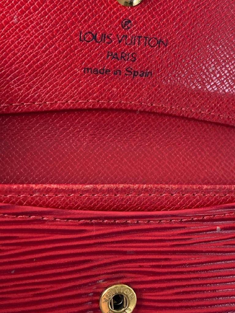 Louis Vuitton Red Epi Change Pouch Coin Purse 25lv613 Wallet 1