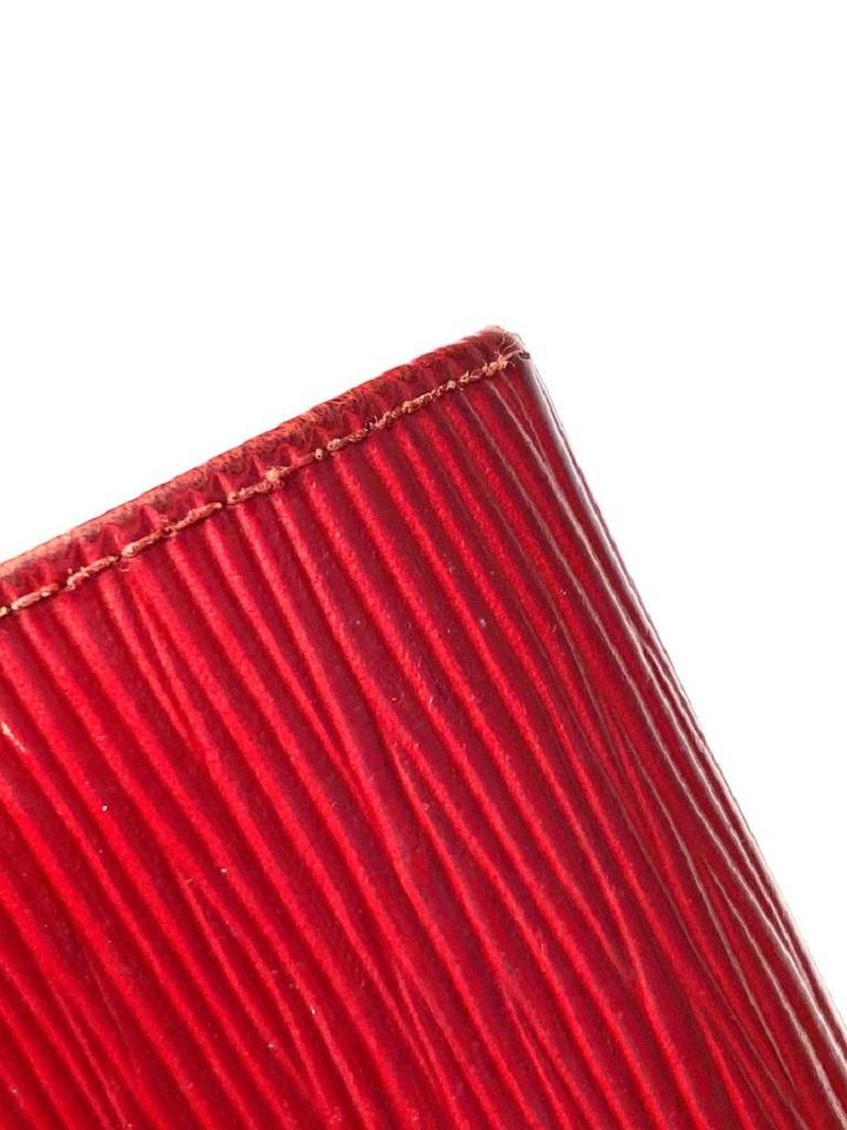Louis Vuitton Red Epi Change Pouch Coin Purse 25lv613 Wallet 3