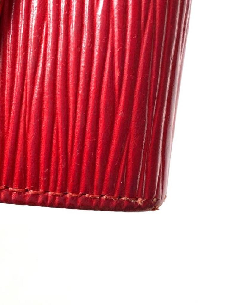 Louis Vuitton Red Epi Change Pouch Coin Purse 25lv613 Wallet 4