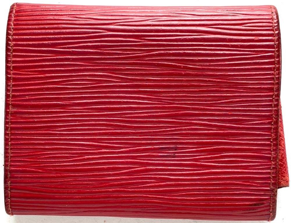 Louis Vuitton Red Epi Change Pouch Coin Purse 25lv613 Wallet 5