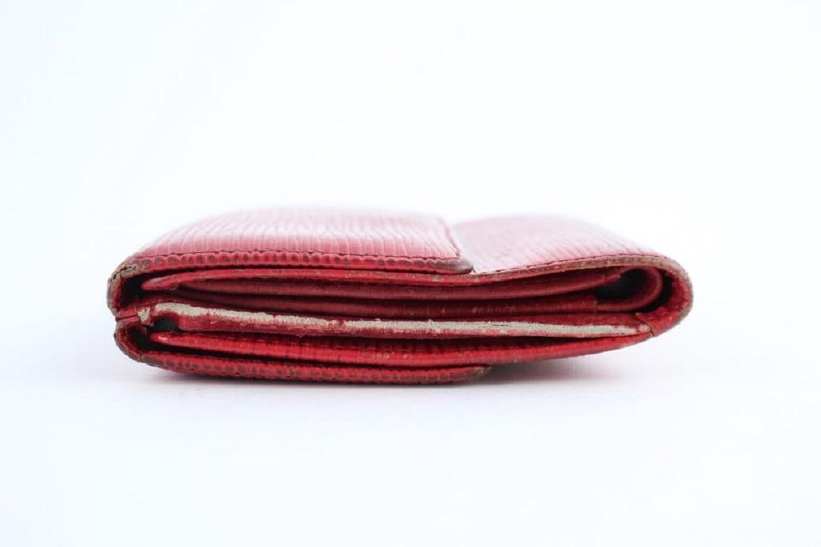 Louis Vuitton Red Epi Compact 7lk1002 Wallet For Sale 6