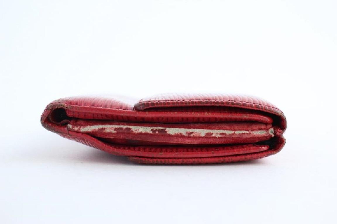 Louis Vuitton Red Epi Compact 7lk1002 Wallet For Sale 8
