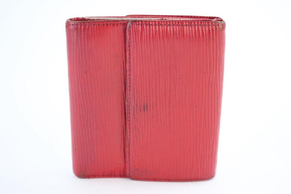 Women's Louis Vuitton Red Epi Compact 7lk1002 Wallet For Sale