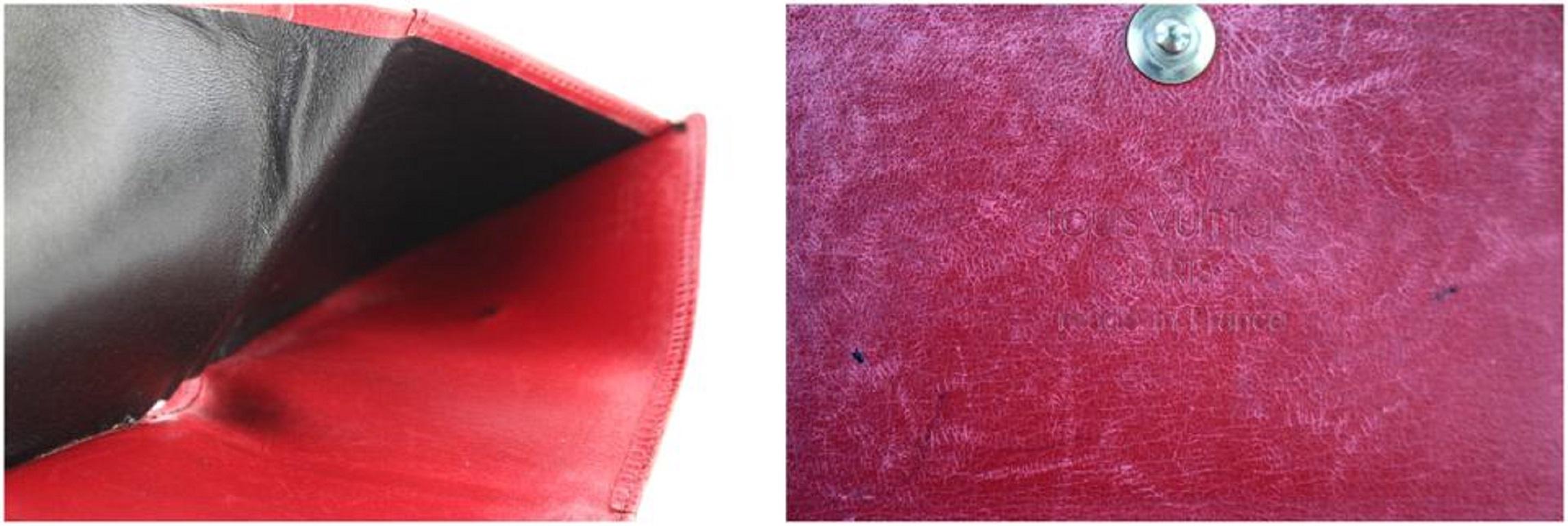 Louis Vuitton Red Epi Compact 7lk1002 Wallet For Sale 1