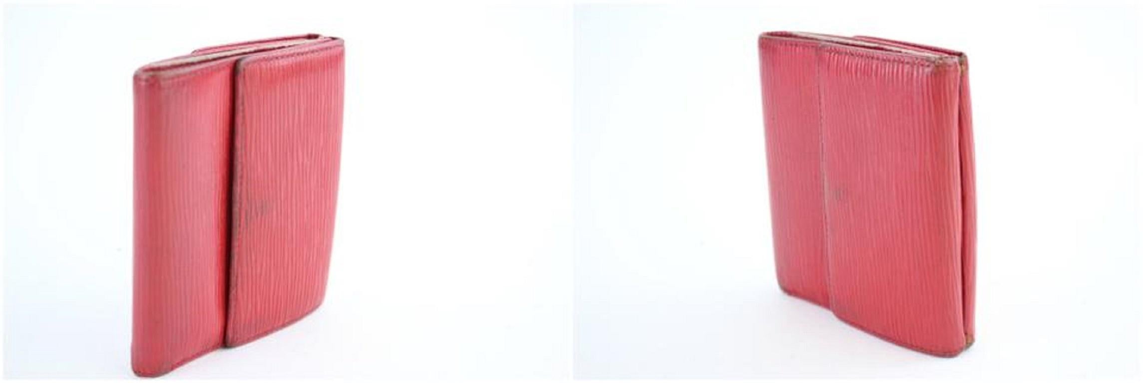 Louis Vuitton Red Epi Compact 7lk1002 Wallet For Sale 3