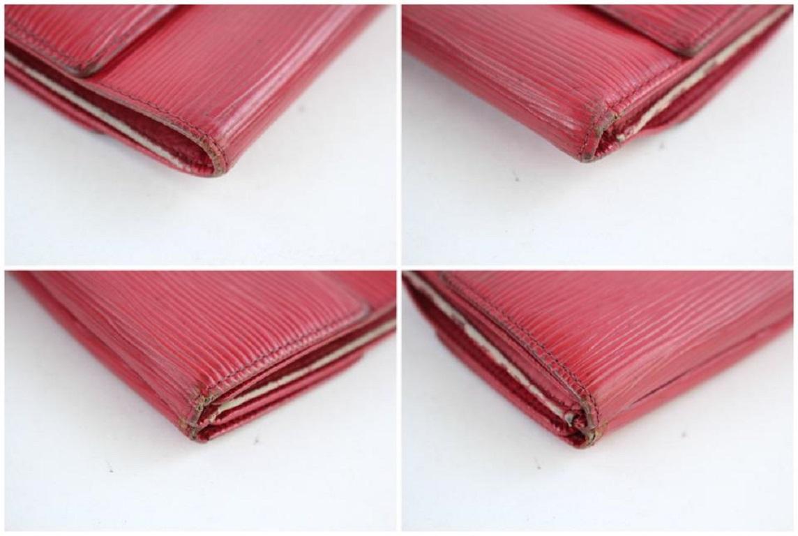 Louis Vuitton Red Epi Compact 7lk1002 Wallet For Sale 5
