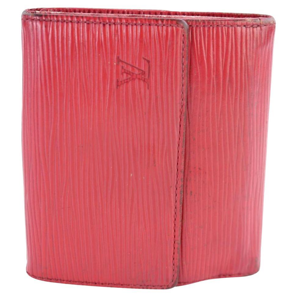 Louis Vuitton Red Epi Compact 7lk1002 Wallet For Sale