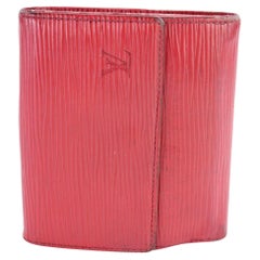 Louis Vuitton Red Epi Compact 7lk1002 Wallet