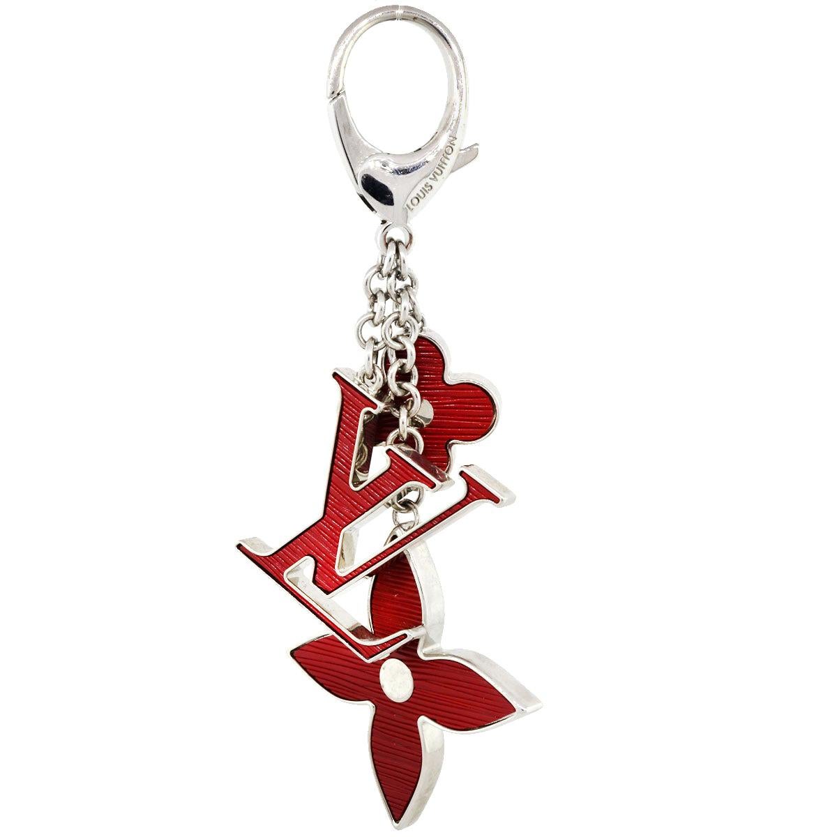 Louis Vuitton Red Epi Flower Leather Key Chain