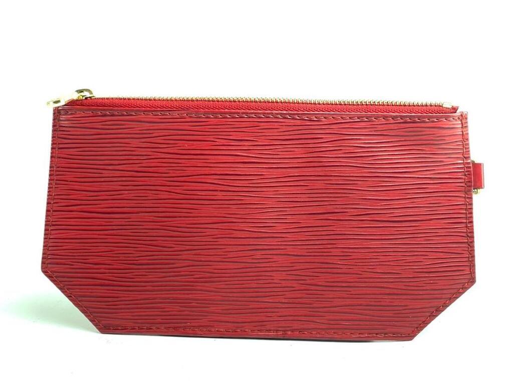 Louis Vuitton Red Epi Geometric Sac Pouch Pochette 857616 For Sale 2