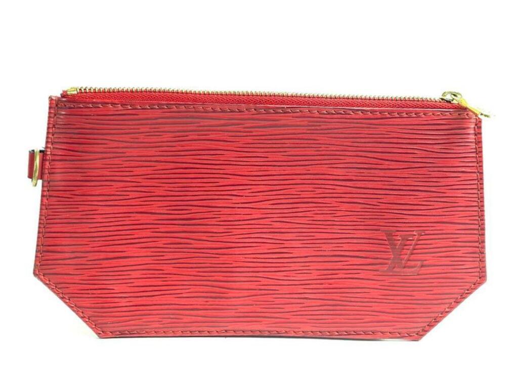 Louis Vuitton Red Epi Geometric Sac Pouch Pochette 857616 For Sale 5
