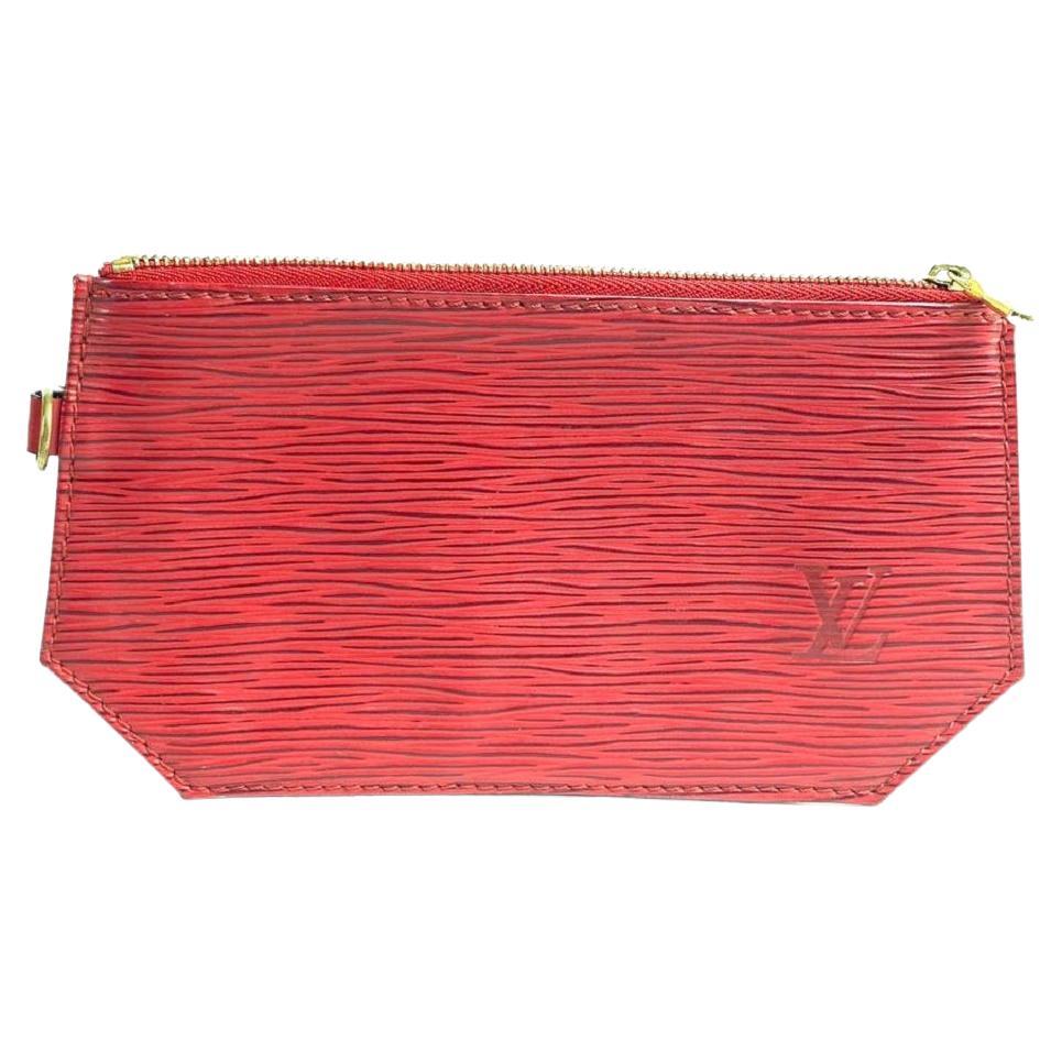 Louis Vuitton Red Epi Geometric Sac Pouch Pochette 857616 For Sale