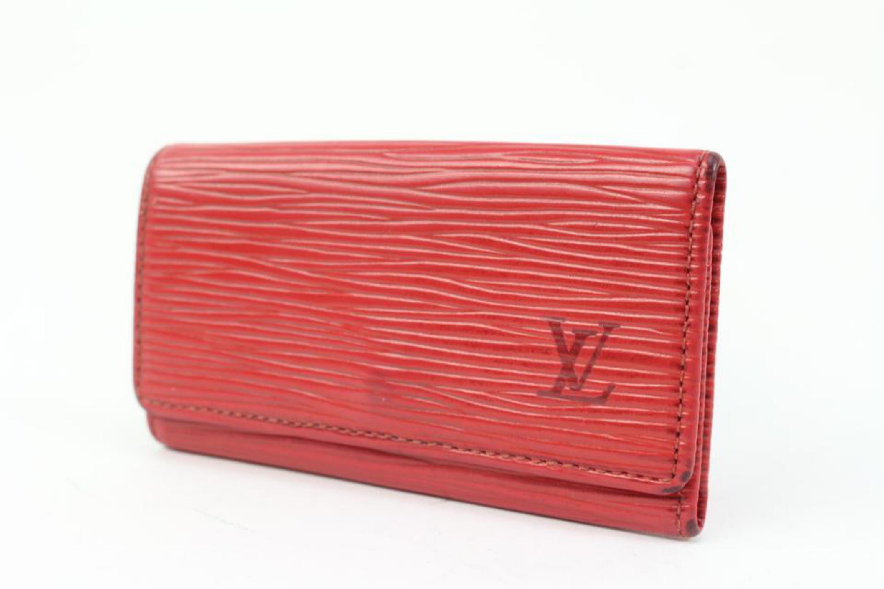 Louis Vuitton Red Epi Leather 4 Key Holder Multicles s330lk29
Date Code/Serial Number: CA0966
Made In: Spain
Measurements: Length:  4