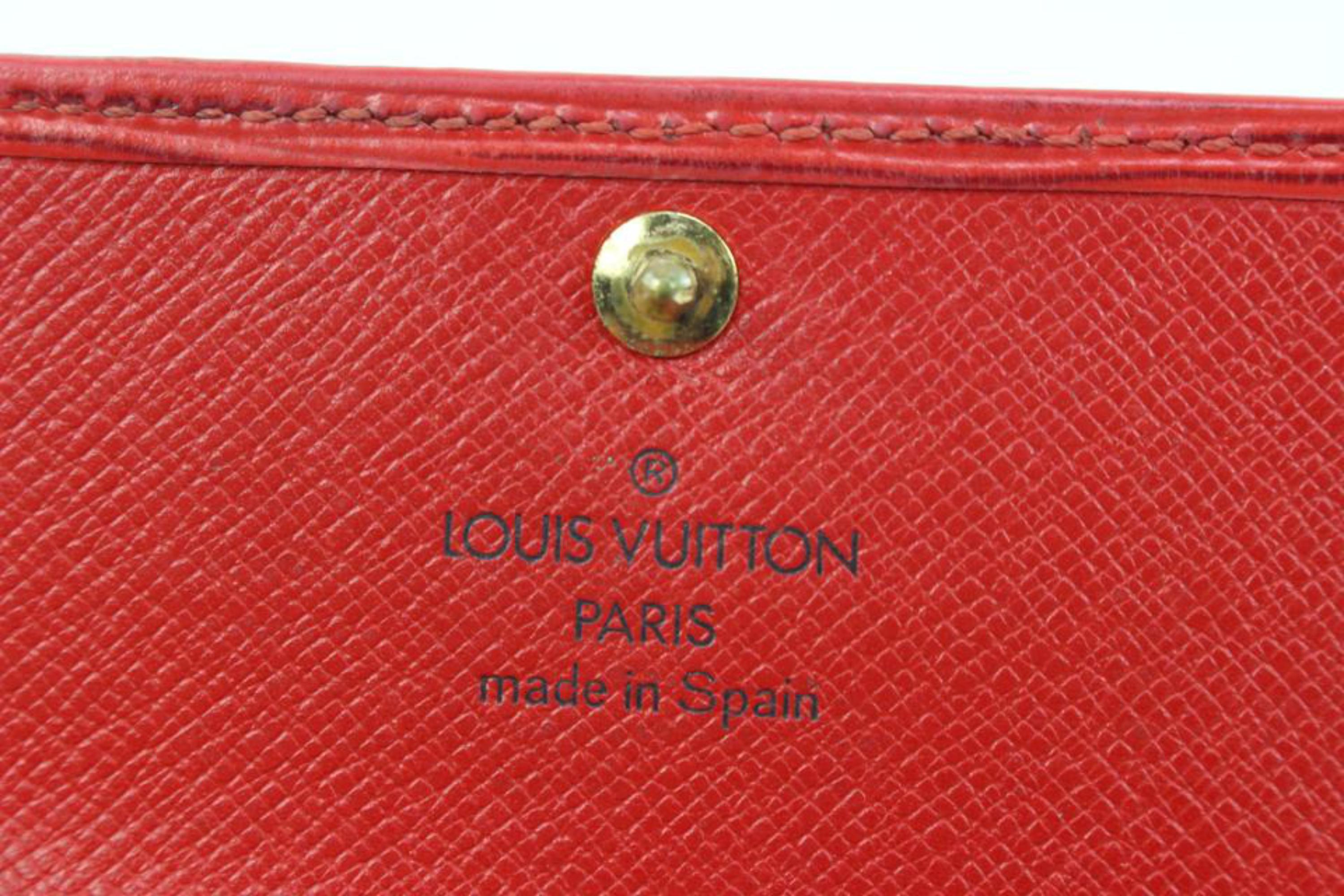 Louis Vuitton Red Epi Leather 4 Key Holder Multicles s330lk29 In Fair Condition In Dix hills, NY