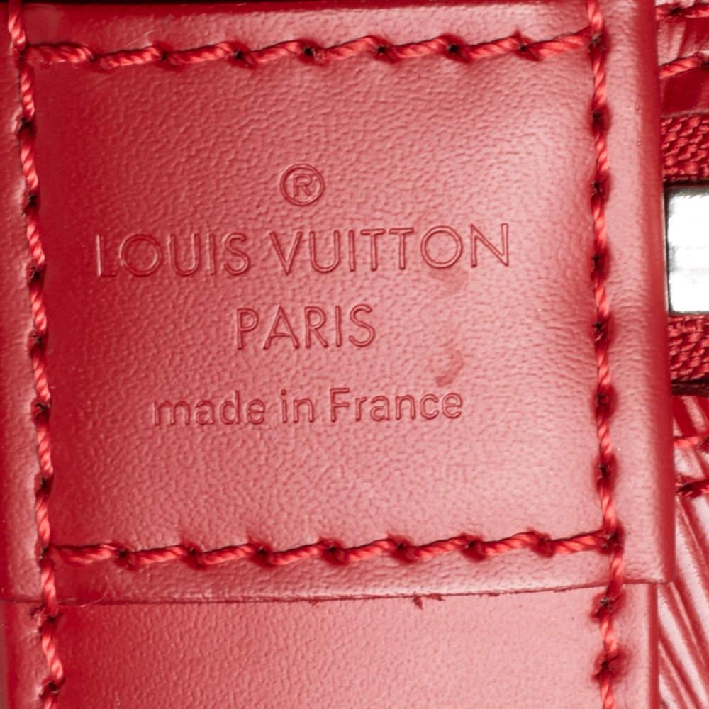 Louis Vuitton Red Epi Leather Alma GM Bag 8