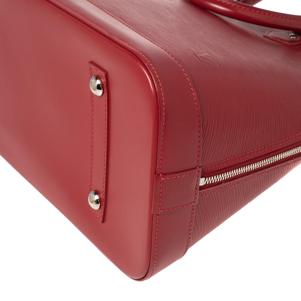 Louis Vuitton Red Epi Leather Alma GM Bag 2