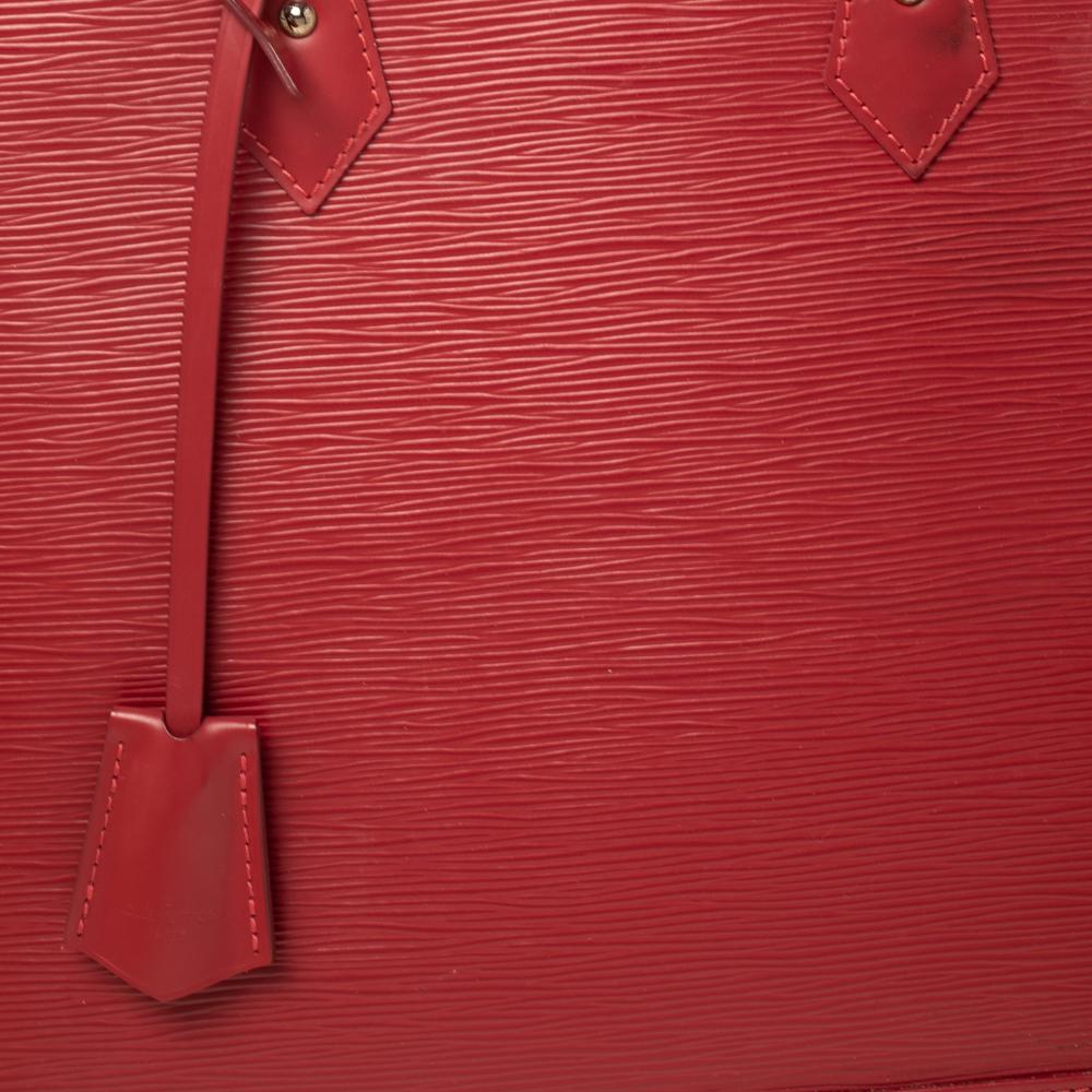 Louis Vuitton Red Epi Leather Alma GM Bag 3