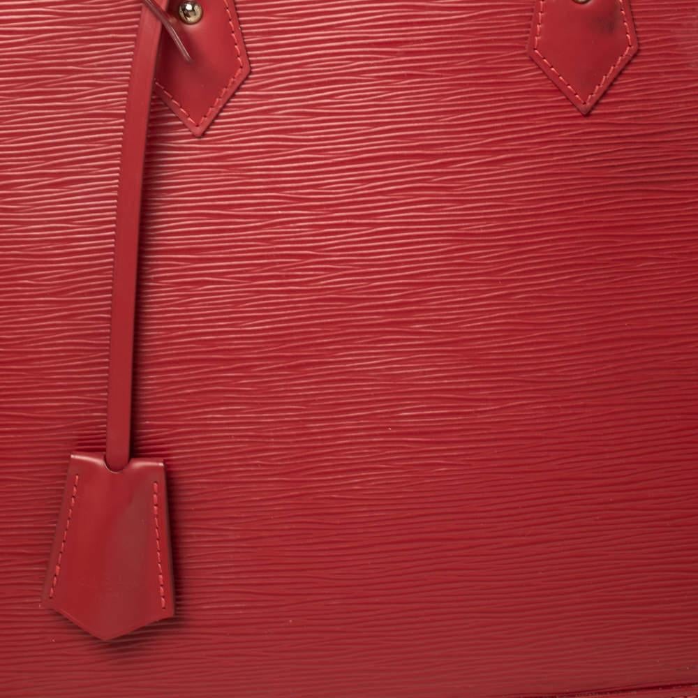 Louis Vuitton Red Epi Leather Alma GM Bag 3