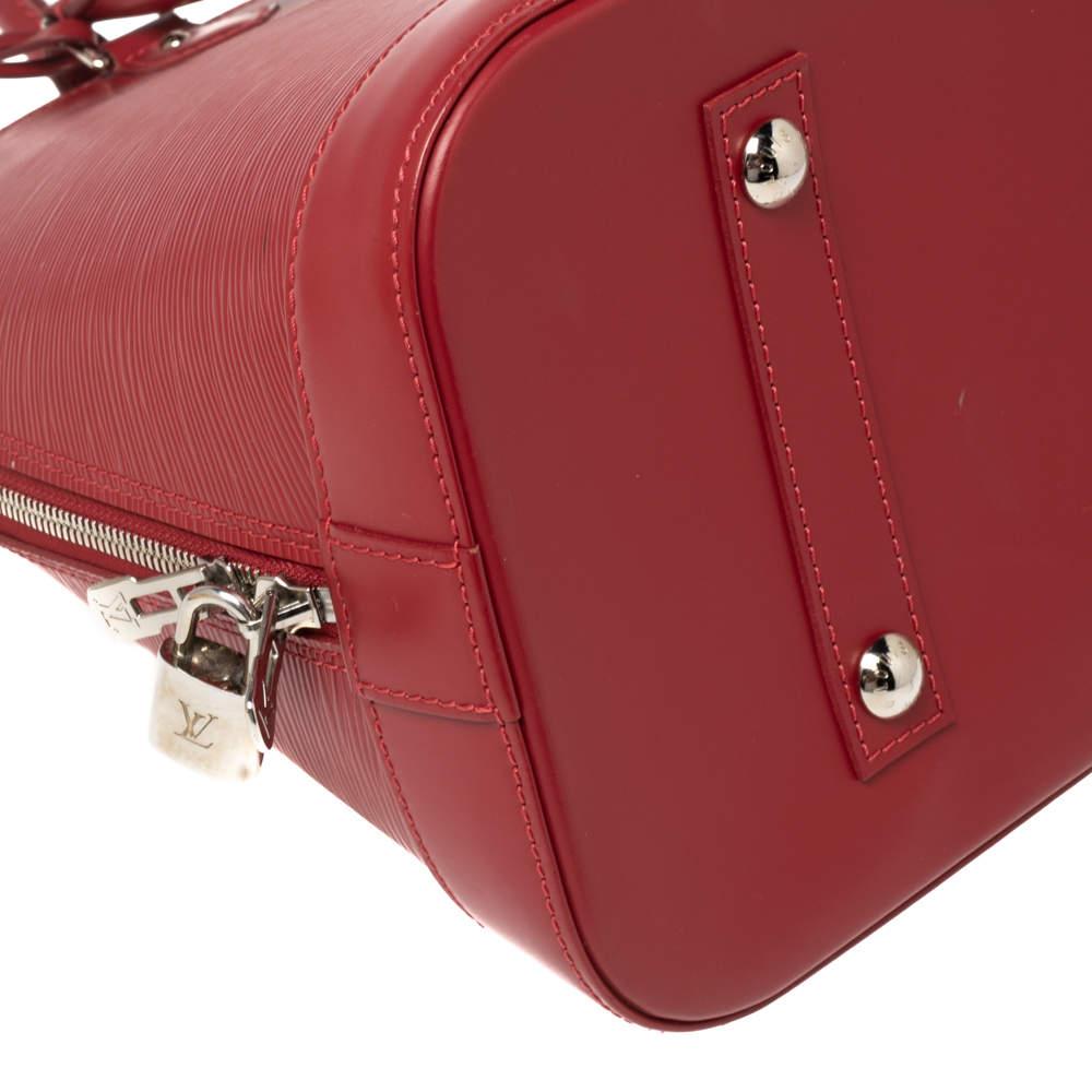 Louis Vuitton Red Epi Leather Alma GM Bag 5