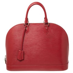 Louis Vuitton Red Epi Leather Alma GM Bag