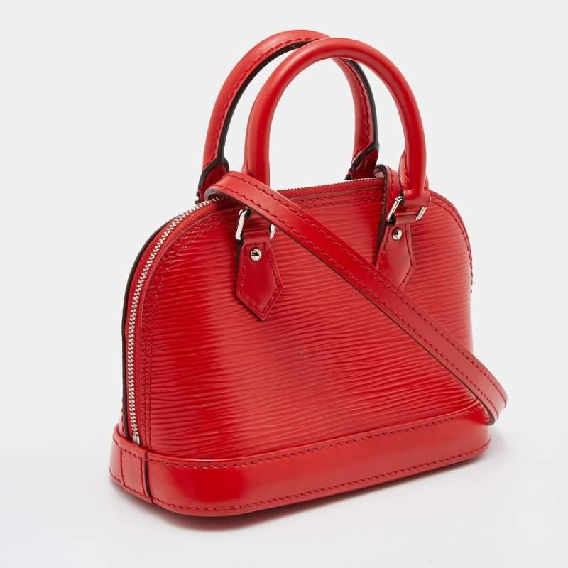 Men's Louis Vuitton Red Epi Leather Alma Nano Bag